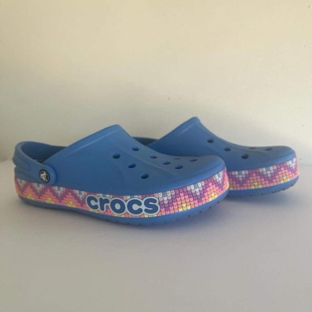 Crocs Bayaband Chevron Band Clog Powder Blue W12/M10